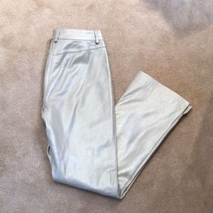 Vtg LEATHER St. john by Marie Gray. wide legSz 4. Like new!! 100%. High waist  😍